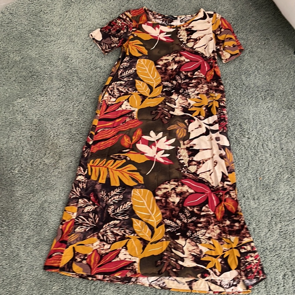 Cotton midi autumn dress small